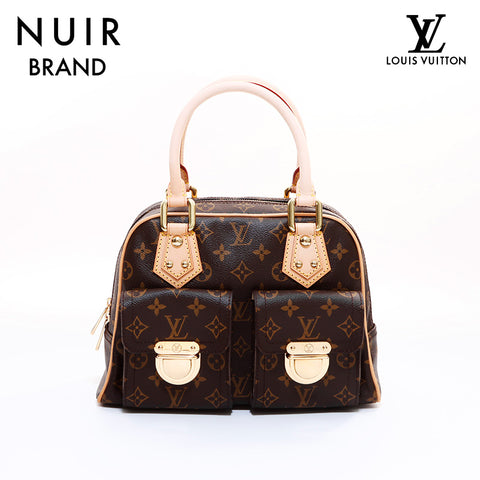 Louis Vuitton LOUIS VUITTON Manhattan PM Monogram Handbag Brown WS7219