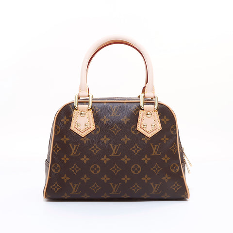 ルイ・ヴィトン LOUIS VUITTON マンハッタンPM モノグラム ハンドバッグ ブラウン WS7219