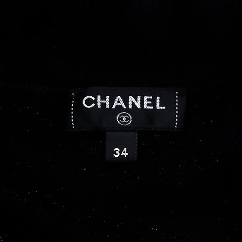 シャネル CHANEL ハーフジップ  サイズ34 ワンピース ブラック WS7230