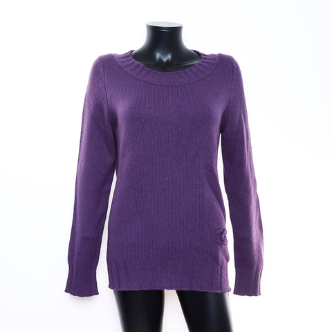 Chanel Coco Mark Size 40 Knit Purple WS7231