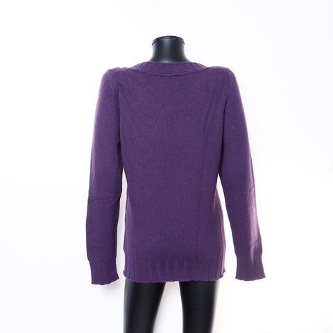 Chanel Coco Mark Size 40 Knit Purple WS7231