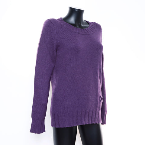 Chanel Coco Mark Size 40 Knit Purple WS7231
