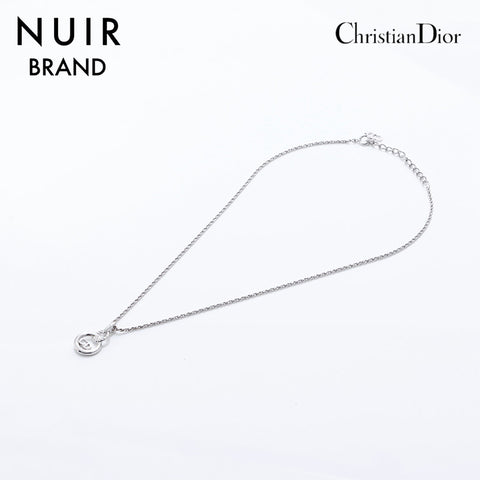クリスチャンディオール Christian Dior ロゴ ネックレス シルバー WS7240