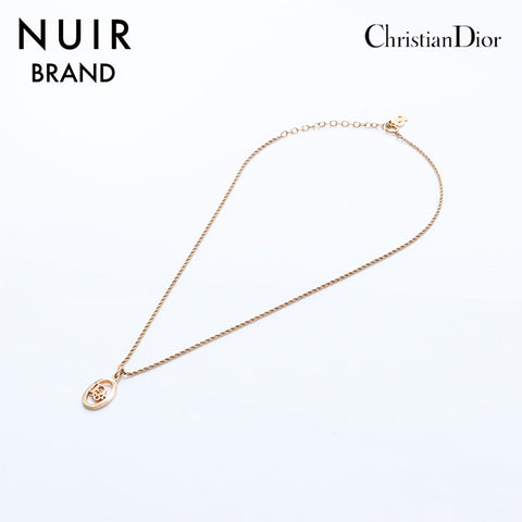 クリスチャンディオール Christian Dior ロゴ ネックレス ゴールド WS7242