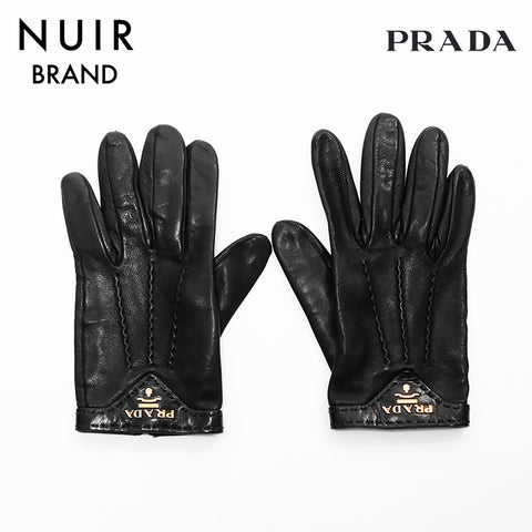 prada handschuhe gebraucht Prada Lambskin Größe: 6 1/2 Handschuhe Schwarz WS7250 – NUIR VINTAGE