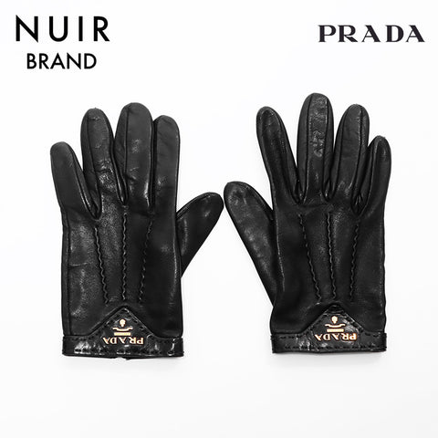 プラダ PRADA ラムスキン Size:6 1/2 手袋 ブラック WS7250