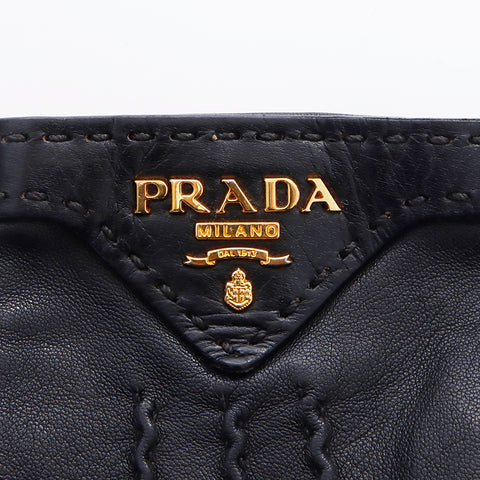 プラダ PRADA ラムスキン Size:6 1/2 手袋 ブラック WS7250