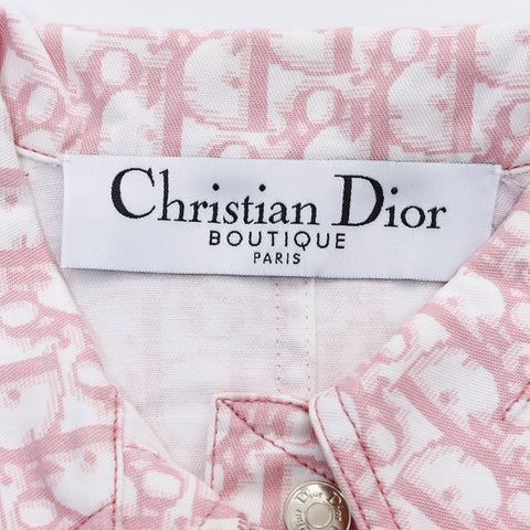 クリスチャンディオール Christian Dior トロッター サイズ40 ジャケット ホワイト ピンク WS7251