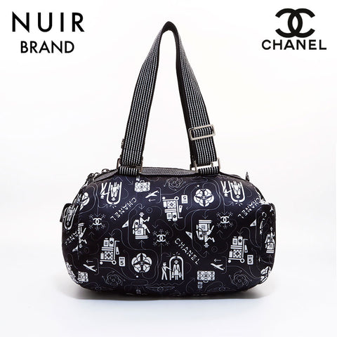 Chanel Umhängetasche Schwarz weiß WS7255