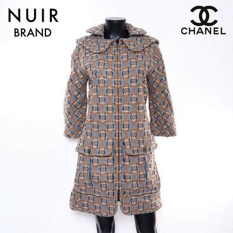 Chanel CHANEL Tweed Coco Button Zip-Up Size 38 Coat Multicolor WS7277