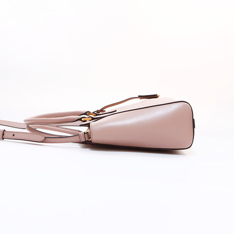 PRADA Logo Saffiano 2-way Shoulder Bag Beige WS7300