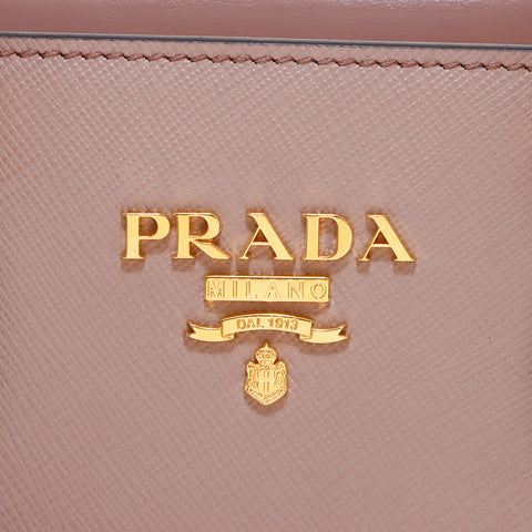 PRADA Logo saffiano 2way Sac à bandoulière beige WS7300