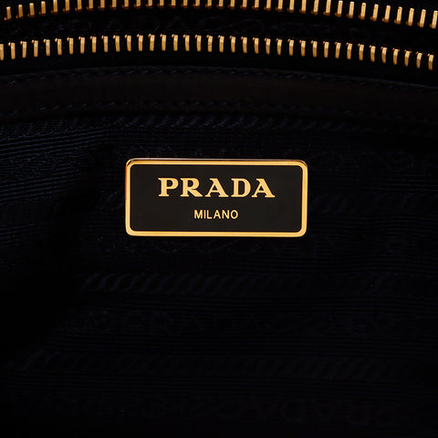 プラダ PRADA ジャガード ハンドバッグ ブラック WS7301