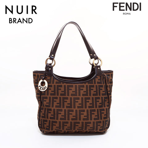 FENDI Zucca pattern handbag brown WS7306