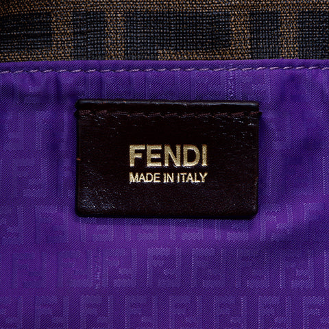 フェンディ FENDI ズッカ柄 PVC トートバッグ ブラウン WS7308