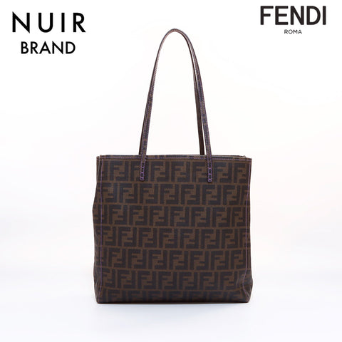 FENDI Zucca pattern PVC tote bag brown WS7308