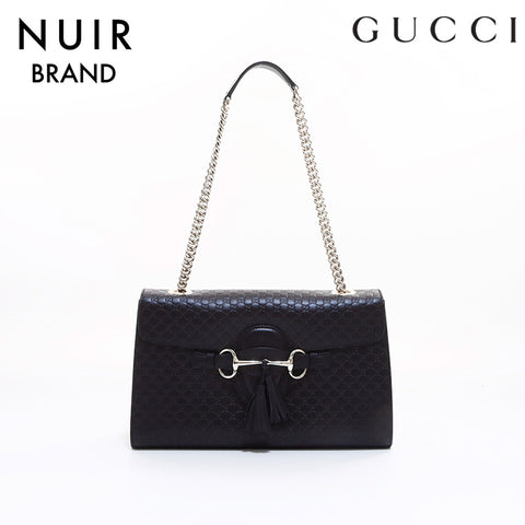 Gucci GUCCI Emily Micro GG Handbag Black WS7309