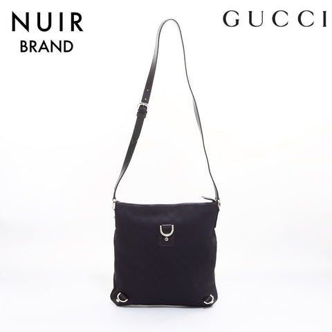 Gucci GG Canvas Shoulder Bag Black WS7314