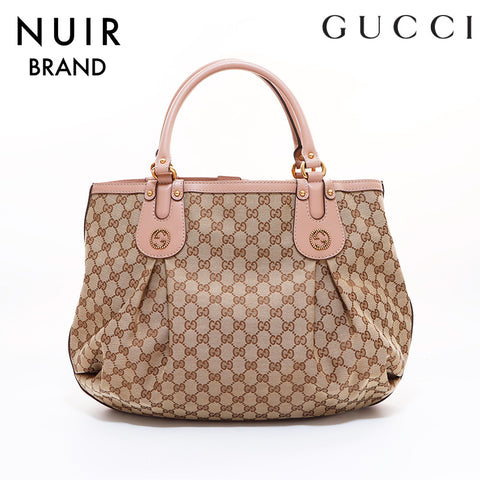 Gucci GG Canvas Handbag Brown WS7315