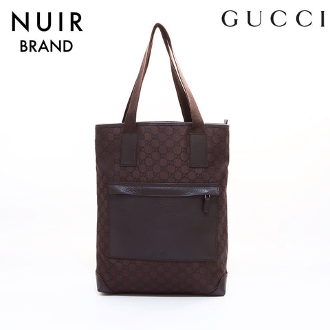 Gucci GG Nylon Tote Bag Brown WS7318