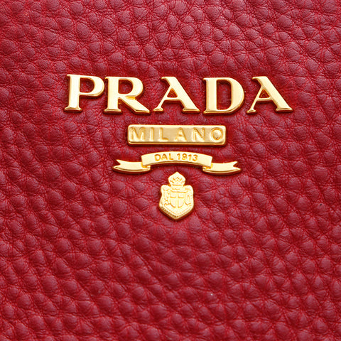 プラダ PRADA 2way ハンドバッグ レッド WS7319