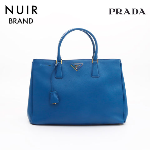 PRADA Galleria Saffier Tote Bag Blue WS7322