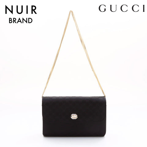 Gucci Chain Guccishima Shoulder Bag Black WS7331