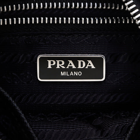 プラダ PRADA チェーン シルバー金具 キルティング ハンドバッグ ブラック WS7333