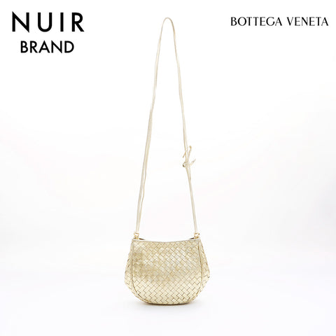 Bottegaveneta Intrecciato Shoulder Bag Gold WS7336