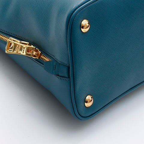 PRADA 2way Triangle Logo Triangle Logo Leather Shoulder Bag Blue WS7337