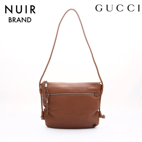 Gucci Chameleon Shoulder Bag Brown WS7342