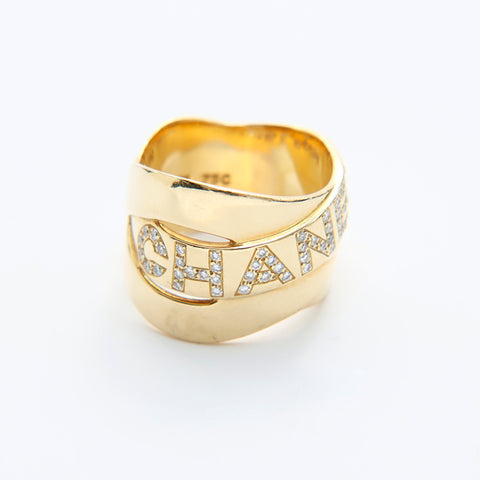 Chanel Chanel Logo Strassgröße: 9 Ring/Ring Gold WS7345