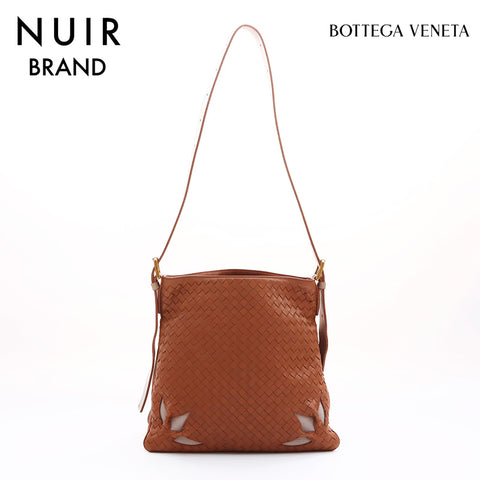 Bottegaveneta Intrecciato Shoulder Bag Brown WS7355