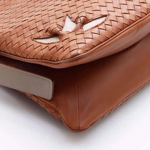 ボッテガヴェネタ BOTTEGAVENETA イントレチャート ショルダーバッグ ブラウン WS7355