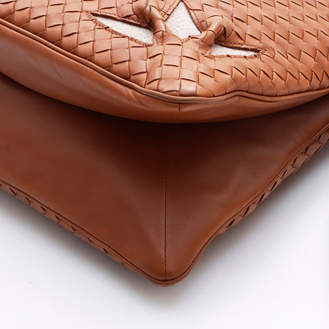 ボッテガヴェネタ BOTTEGAVENETA イントレチャート ショルダーバッグ ブラウン WS7355