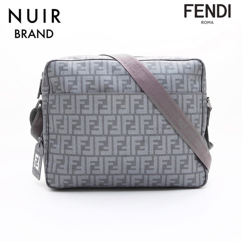 FENDI Zucca Shoulder Bag Grey WS7358