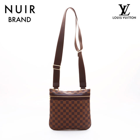 Louis Vuitton LOUIS VUITTON MI4098 Damier Pochette Bossfall Shoulder Bag Brown WS7364