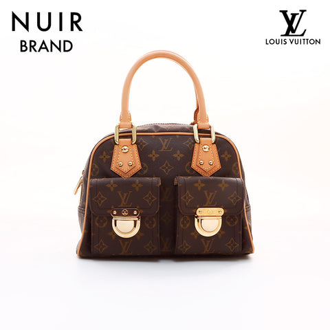 Louis Vuitton LOUIS VUITTON Monogram Manhattan PM Handbag Brown WS7378