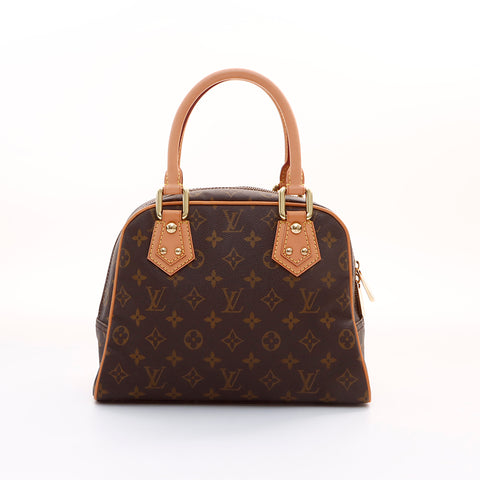 ルイ・ヴィトン LOUIS VUITTON モノグラム　マンハッタンPM ハンドバッグ ブラウン WS7378