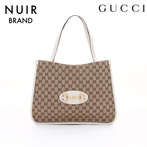 Gucci GG帆布手提袋卡其布WS7395