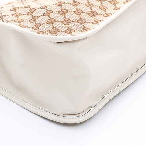 Gucci GG帆布手提袋卡其布WS7395