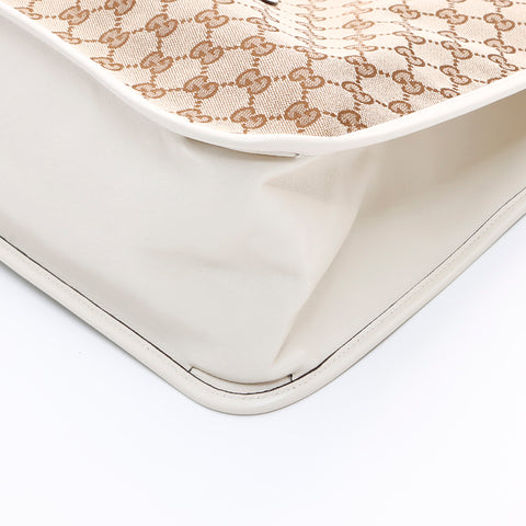 Gucci GG帆布手提袋卡其布WS7395