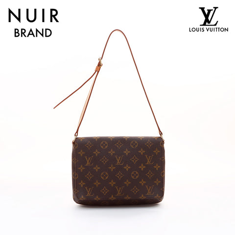 Louis Vuitton LOUIS VUITTON Monogram Musette Tango Shoulder Bag Brown WS7400