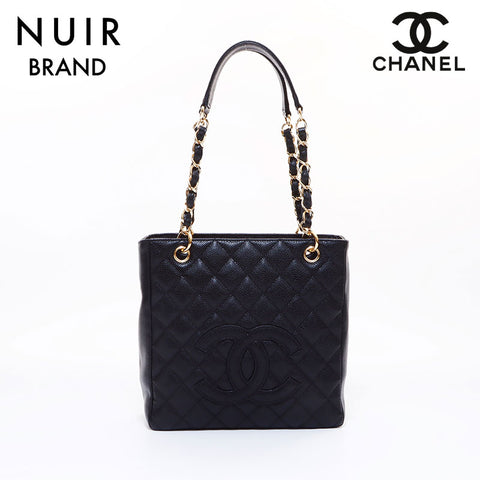 Chanel CHANEL No. 12 Caviar Skin Chain Shoulder Bag Black WS7407