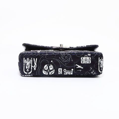 Chanel Chanel n ° 22 Motif MOTIF DOUBLE SAGLE SAUVEUR SALLE DE CHAMPE DE REGLAGE NOIR WS7408