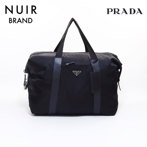 PRADA Large Capacity Travel Bag Boston Bag Black WS7410