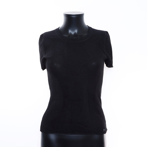 Chanel Short Sleeve Size:38 Sweater Black WS7429