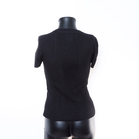 Chanel Short Sleeve Size:38 Sweater Black WS7429