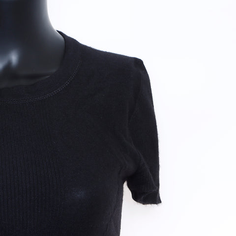 Chanel Short Sleeve Size:38 Sweater Black WS7429