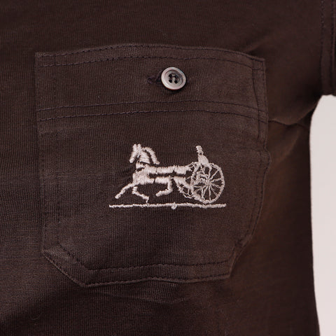 席琳托架长袖衬衫棕色WS7438